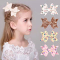 Children's Hair Accessories Windmill Bow Hairpin Sequins Glitter Baby